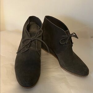 Franco Sarto Gray Suede Ankle Boots